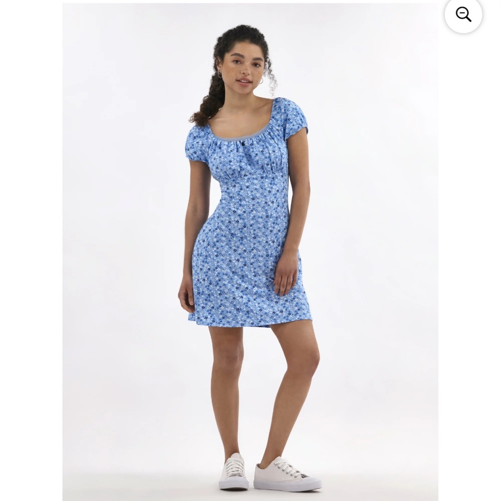 No Boundaries Blue Floral Dress